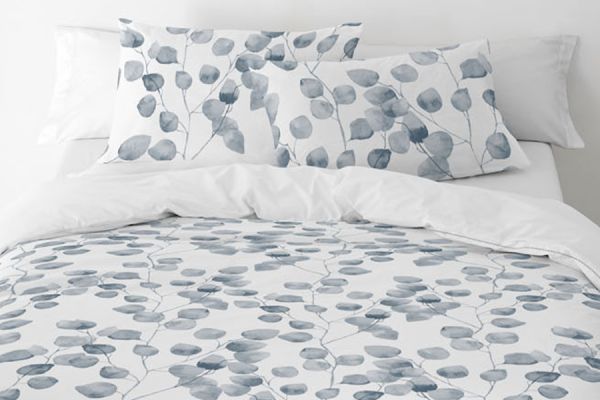 PARURE HOUSSE DE COUETTE COUSTURA ACUARELLAAZUL