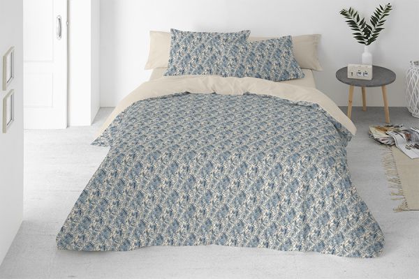 PARURE HOUSSE DE COUETTE COUSTURA CAELI BLUE