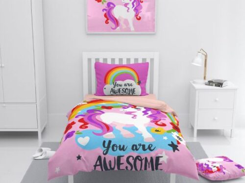 PARURE HOUSSE DE COUETTE UNICORN