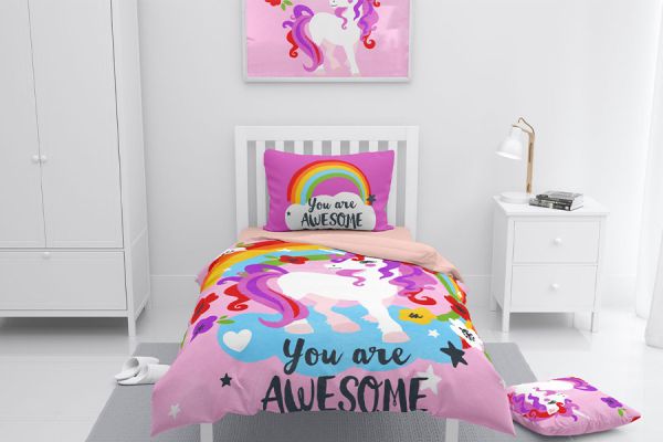 PARURE HOUSSE DE COUETTE UNICORN
