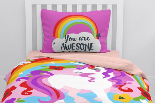 PARURE HOUSSE DE COUETTE UNICORN